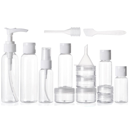 Buy now ALINK 16pcs Travel Size Toiletry Bottles Set, Tsa Approved Clear Cosmetic Makeup Liquid Containers with Zipper Bag at indiglob india