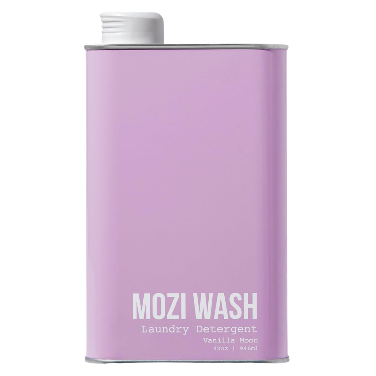 Mozi Wash Laundry Detergent Liquid, Vanilla Moon, 50+ Loads, Concentrated, Plant Based, Cruelty & Dye Free, Phosphate & Paraben Free, Earth Friendly, Long Lasting Fresh Scent, 32 oz Recyclable Bottle