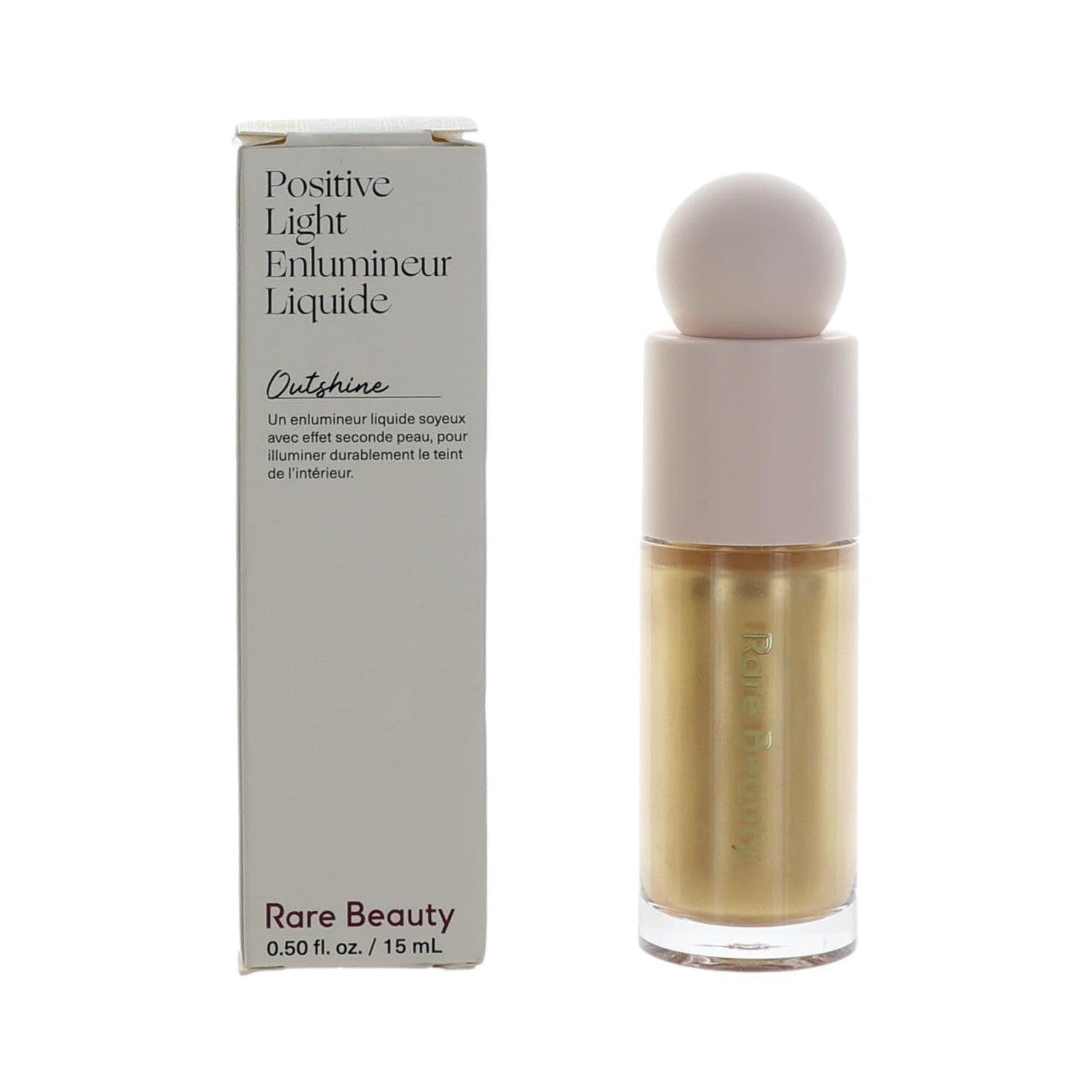 Buy now Rare Beauty by Selena Gomez Positive Light Liquid Luminizer Highlight - Enlighten - Champagne 0.5 Fl Oz (Pack of 1) Outshine at indiglob india