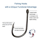 300PCS Small High-Carbon Steel Barbed Fishing Hooks,Hole,10 Sizes