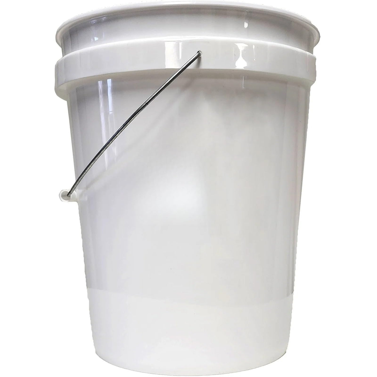 (2 Pack) 5 Gallon Round Utility Bucket, Comfort Handle, Plastic, White