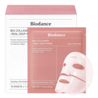 BIODANCE Bio-Collagen Real Deep Mask, Hydrating Overnight Hydrogel Face Mask, Pore Minimizing, Elasticity, Plumping, Travel Essentials & Self Care Gifts for Women, Korean Skin Care | 1.19oz(34g) x 4ea