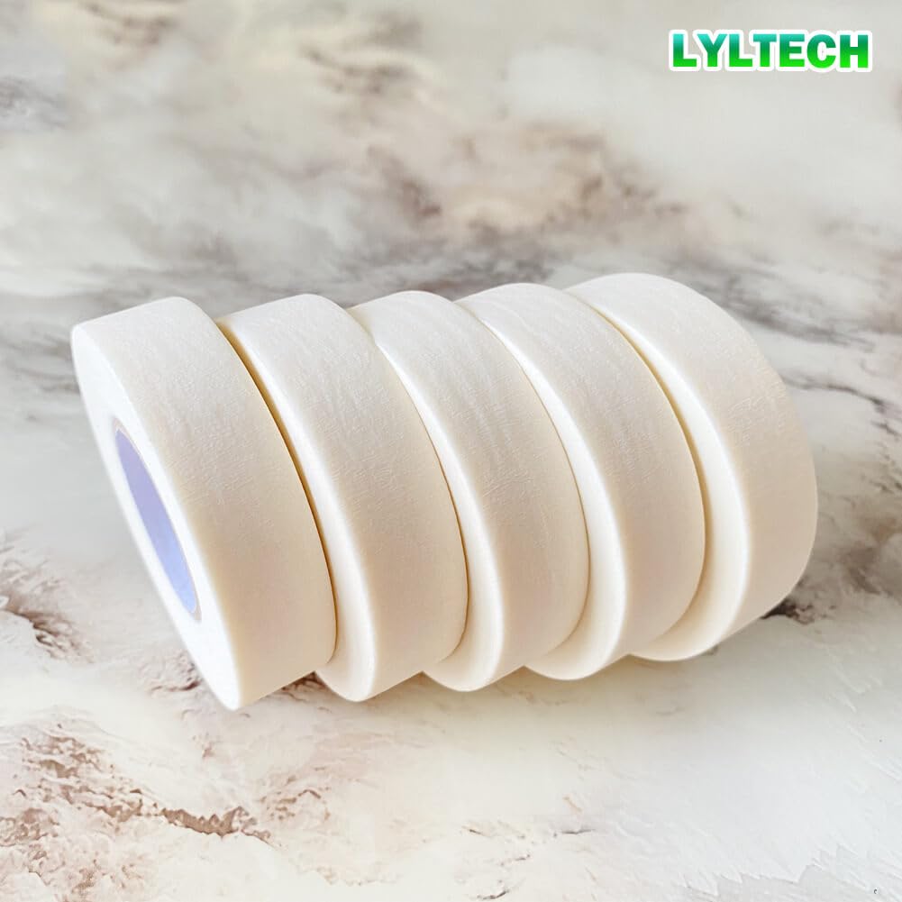 LYLTECH White Freezer Tape 5 Rolls x 3/4in x 33yd -1.5in Core