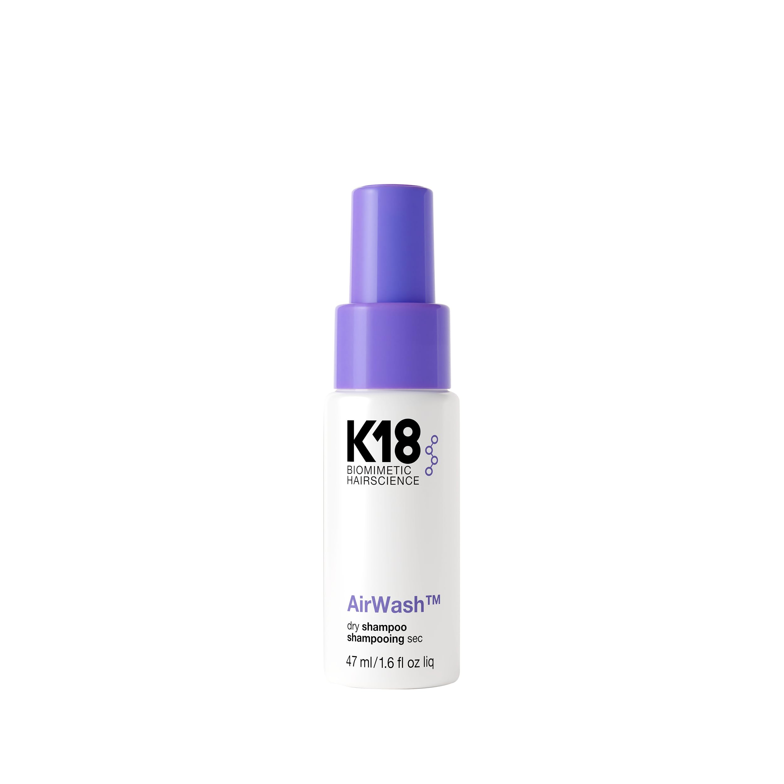 K18 AirWash™ Dry Shampoo, Non-Aerosol, Balances Scalp & Controls Excess Oil Production