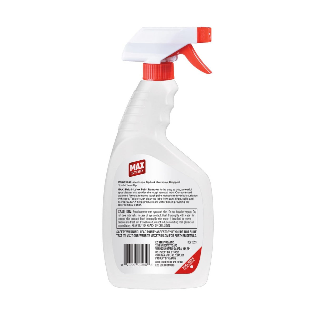 Max Strip Latex Paint Remover Gel Spray, Multi-Surface Safe, 22 fl oz