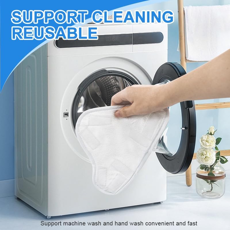 Buy now ANBOO 6 Packs Microfiber Steam Mop Replacement Washable Pads Compatible with H2O X5 at indiglob india