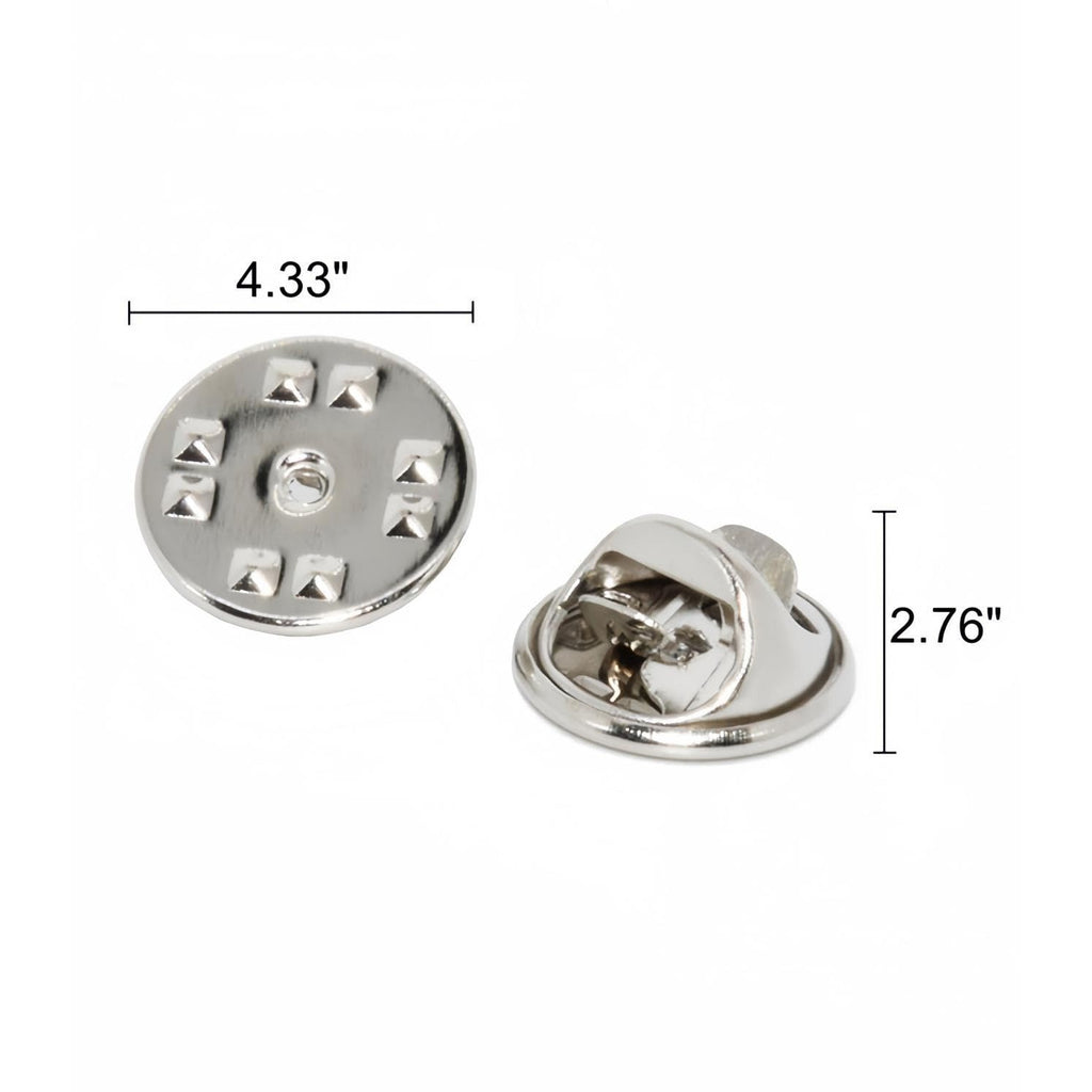 Lock Pin Backs for Lapel Pins, 50 Pack