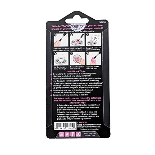 Buy now PUEEN 35mm HD Chunky Transparent Soft Stamper and Scraper Set - Nail Art - Stamping Tools - CLEAR - BH000706 at indiglob india
