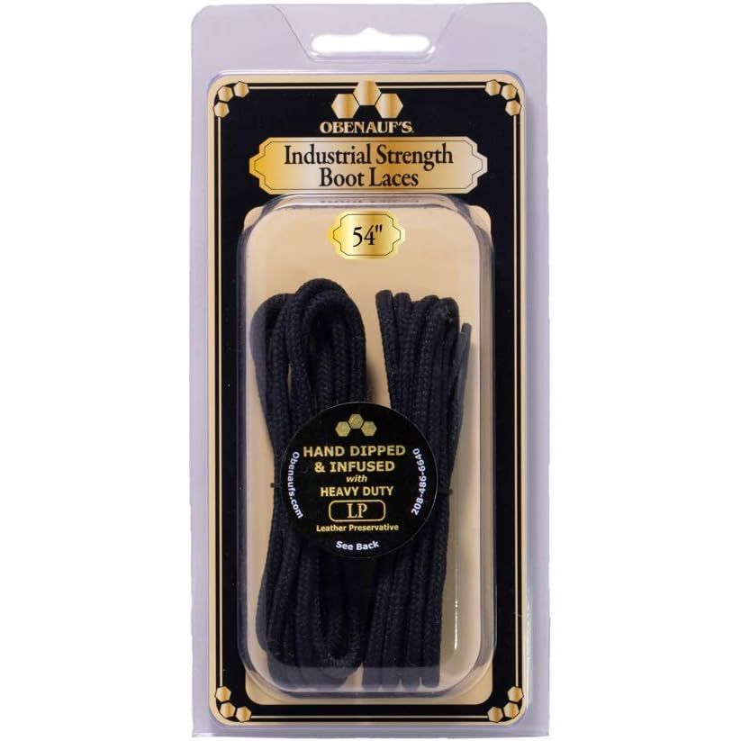Buy now Obenauf's Boot Laces Industrial Strength Black Waxed Round 1 Pair 72 Inch For 10 Inch High Boots at indiglob india