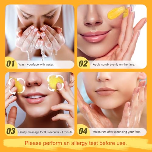 Buy now Vitamin C and Turmeric Face Scrub Cream Organics Microdermabrasion Facial Scrub Exfoliating Clears Blackheads Improve Dark Spot Acne with Strawberry Extract Exfoliator 130g/4.5oz at indiglob india