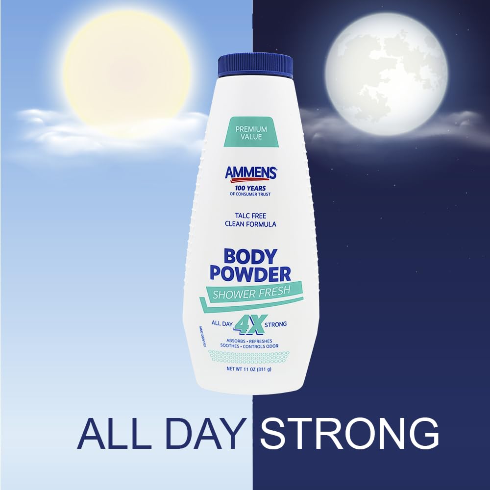Ammens Powder Shower Fresh 11 oz (Pack of 2)
