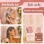 Buy now Kitsch Castor Oil Shampoo and Conditioner Set - Organic Castor Oil Hair Care for Dull & Dry Hair - Nourishing Bar Soap for Hair Growth - Free of Sulfate, Silicone, & Paraben - Made in USA - 2pcs at indiglob india