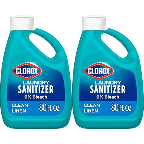 Buy now CLOROX Laundry Sanitizer, 0% Bleach, Color Safe, Clean Linen, Fresh, 80 Fl oz, Pack of 2 (Pack May Vary) at indiglob india