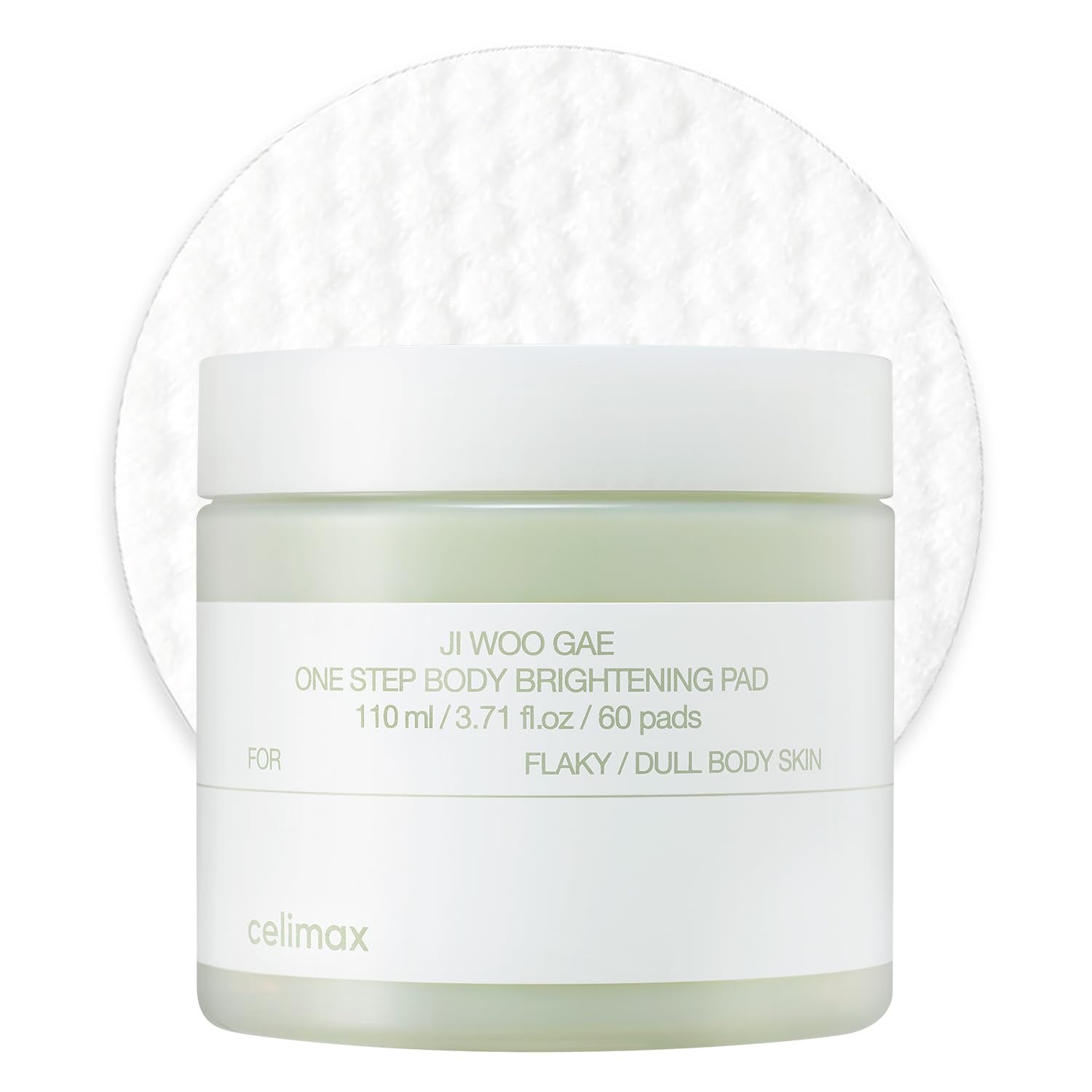 Buy now celimax ONE STEP Body Brightening Pad | with Green Tea & White Truffle, for Underarm, Knee & Elbow, Gentle Exfoliating & Hydrating Body Scrub, 110ml (60 pads) at indiglob india