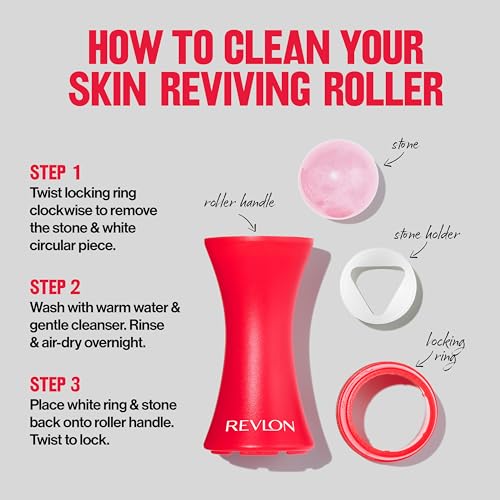 Buy now Revlon Skin Reviving Roller with Rose Quartz for All-Day Facial Reviving & Brightening, Compact & Reusable, Gentle on Skin, 1 count at indiglob india