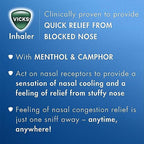 Buy now KRUM Vicks Inhaler, Portable Nasal Inhaler, Non-Medicated, Soothing Vapors to Breathe Easy, Menthol Scent, 2 Inhalers at indiglob india