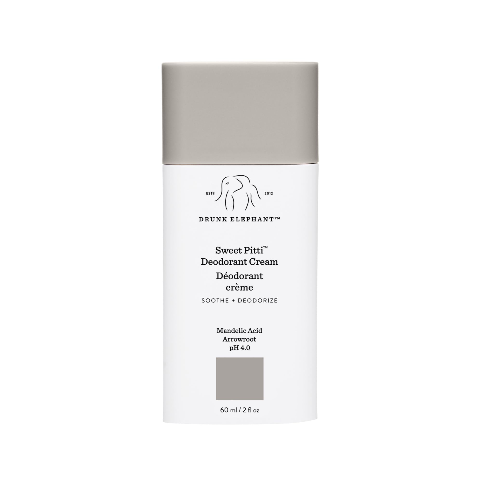 Buy now Drunk Elephant Sweet Pitti Deodorant Cream - 60 ml/2 fl oz - Baking Soda and Aluminum-Free - Clean Clinical Skincare - Cruelty-Free - Free of Essential Oils, Silicones, and Fragrance at indiglob india