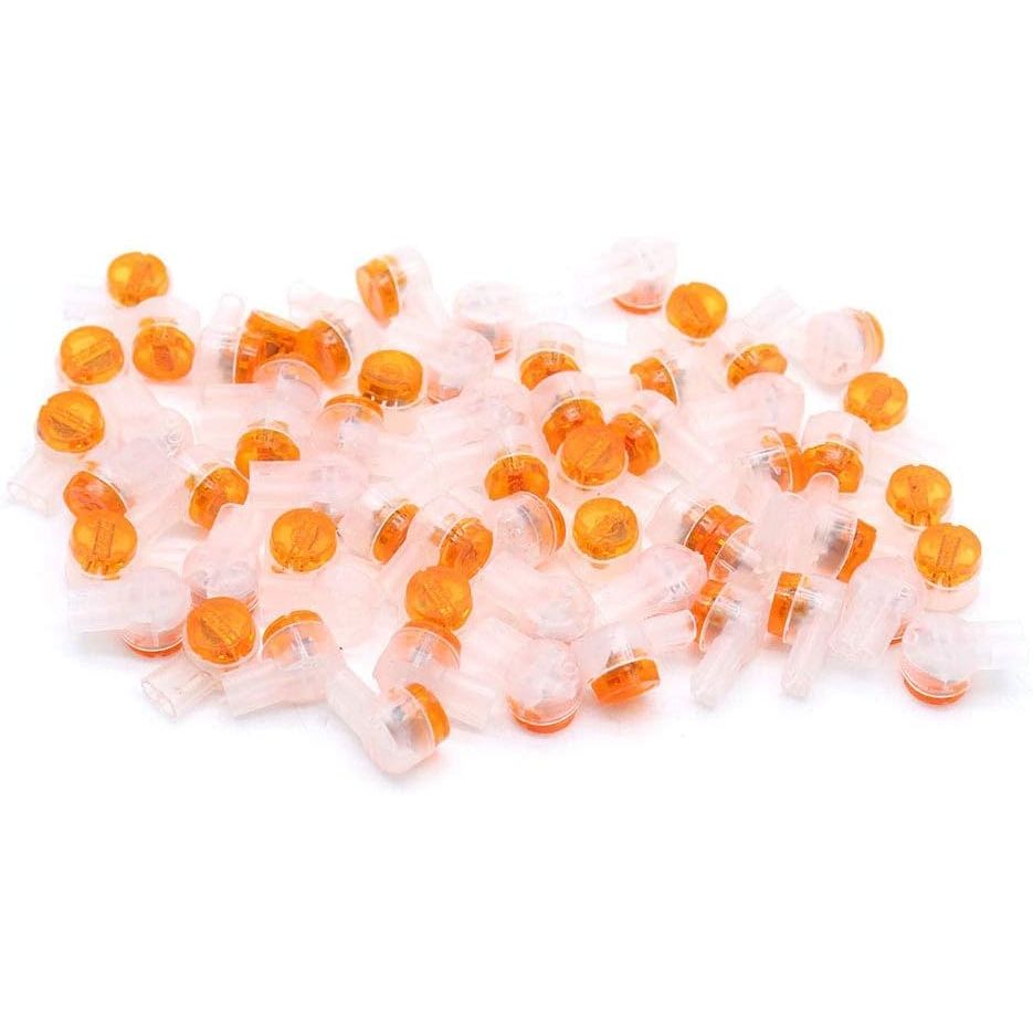 Buy now 200 Pack UY Wire Connector Uvital Waterproof Clear Button Telephone Wire Connectors UY Butt Splice Connector Network Cable Terminals K1 (K1) at indiglob india