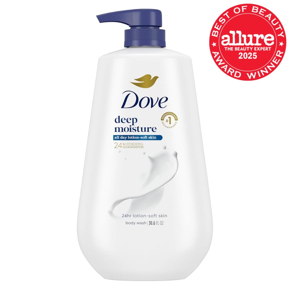 Dove Body Wash Body Wash Deep Moisture 30.6 oz Pump, Sulfate Free | Dove Deep Moisture Body Wash hydrates dry skin for 24 hours with a sulfate-free formula and MicroMoisture technology.