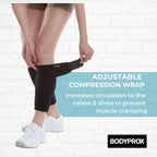 Buy now Bodyprox Calf Support Brace 2 Pack, Adjustable Shin Splint Compression Calf Wrap at indiglob india