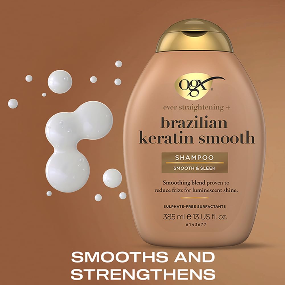Buy now OGX Ever-Straight Brazillian Keratin Therapy Shampoo, 13 Ounce at indiglob india