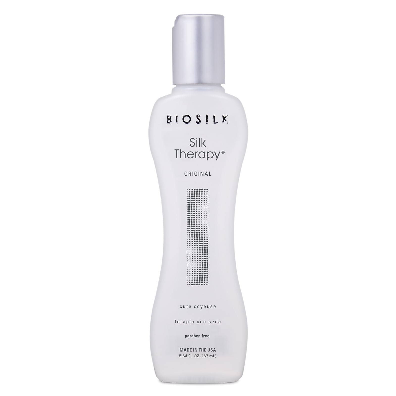 BioSilk Silk Therapy Original, Reconstructing Leave-In Hair Treatment, Adds Shine, Smooths & Prevents Split Ends, Sulfate-Free, Paraben-Free, Cruelty-Free, 34 Oz