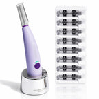 Michael Todd Beauty Sonicsmooth Dermaplane Razor for Women Face | Dermaplaning System + Eyebrow Trimmer, Peach Fuzz Remover, 8 Weeks of Dermaplaning Blades, 3-Year Warranty