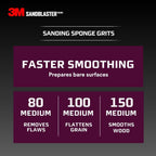 Buy now 3M 20908-150 SandBlaster Bare Surfaces Sponge, 150-Grit at indiglob india
