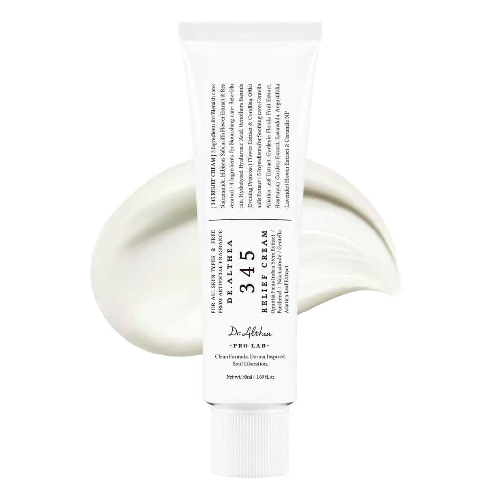 Buy now Dr.Althea 345 Relief Cream, Daily Face Moisturizer, Blemish Relief Care, Soothing Recovery & Moisture, Korean Vegan Skin Care for All Skin Types, 1.69 Fl Oz (Pack of 1) at indiglob india