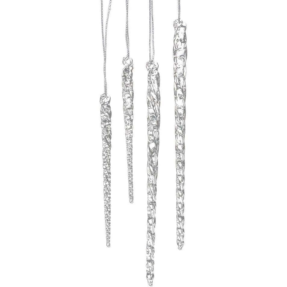 Buy now Kurt Adler 3-1/2-Inch-5-1/2-Inch Clear Glass Icicle Ornament Set of 24 Pieces (1) at indiglob india