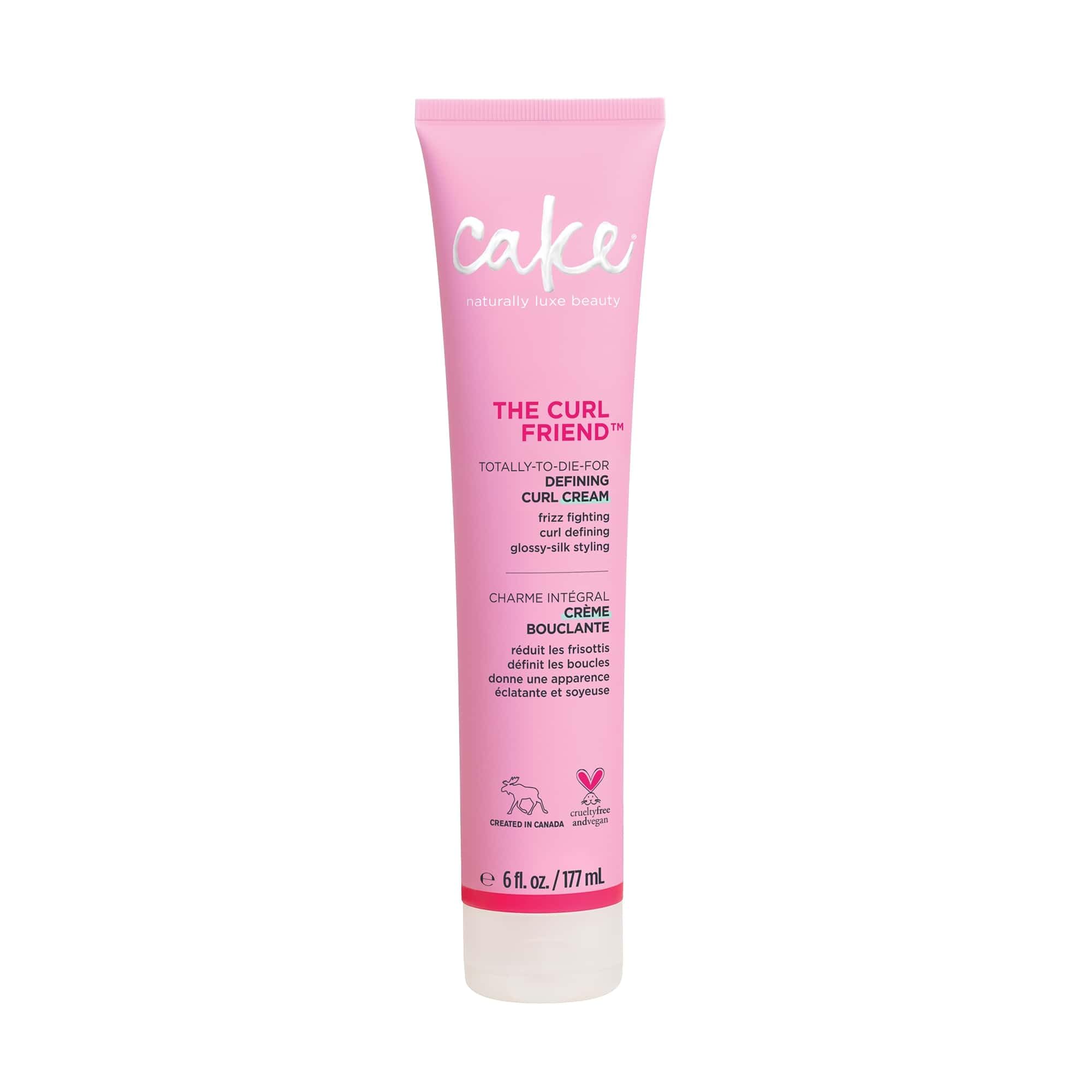 Cake Beauty x Barbie Curl Friend Defining Curl Cream - Bounce Curly Hair Styling Product & Anti Frizz Control Heat Protectant for Hair Detangler – Cruelty Free & Vegan