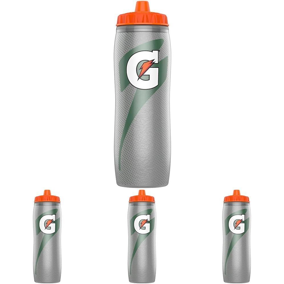 Buy now Gatorade Insulated Squeeze Bottle 30 Ounces (Pack of 4) Silver at indiglob india