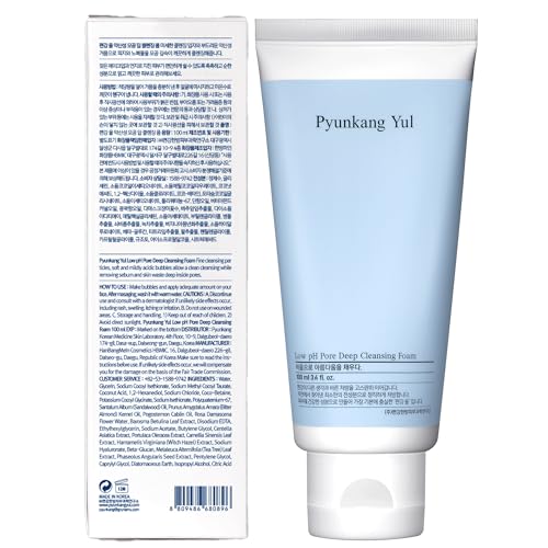 Buy now Pyunkang Yul PKY Low pH Pore Deep Cleansing Foam, Pore Cleanser with Fluffy Microbubbles, AHA, Witch Hazel, Zero Irritation, Korean Skincare (3.38 Fl. Oz, 100ml) at indiglob india