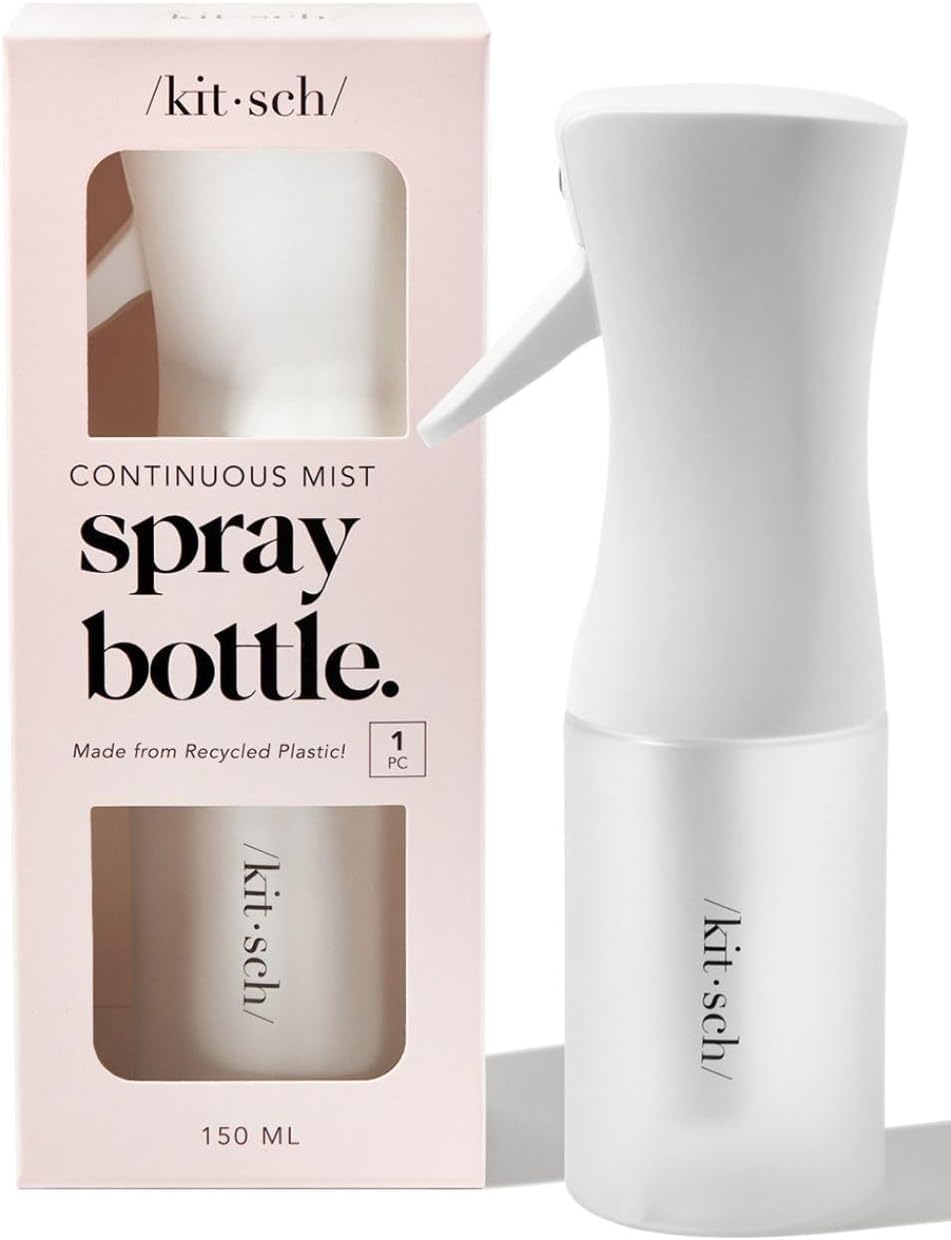 Buy now Kitsch Spray Bottle for Hair - Continuous Water Mister with Ultra Fine Mist for Hairstyling, Barbers, Salons, Cleaning, Plants, Versatile Spray Bottles - Made from Recycled Plastic - Sheer Violet, 5oz White at indiglob india