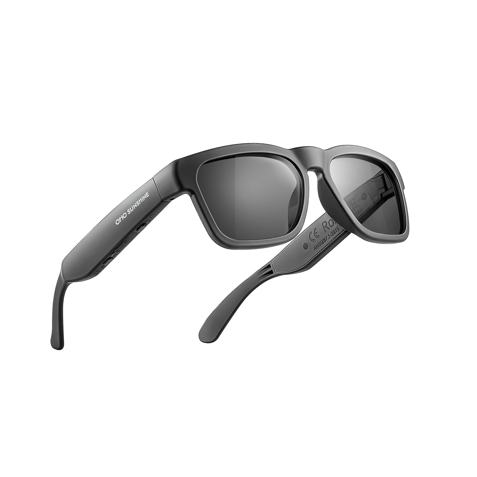 Buy now OhO Smart Glasses, Audio Glasses With Bluetooth Speaker,Reading Glasses With Voice Control and Open Ear,(Men/Women) Black Frame-black Lens at indiglob india