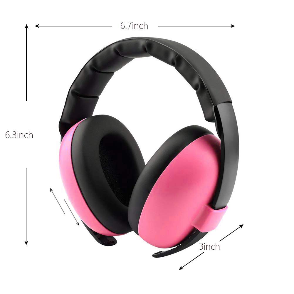 Buy now Baby Ear Protection Noise Cancelling Headphones for Kids Noise Reduction Hearing Protection Earmuffs for 0-3 Years Babies, Toddlers, Infant (Redrose) at indiglob india