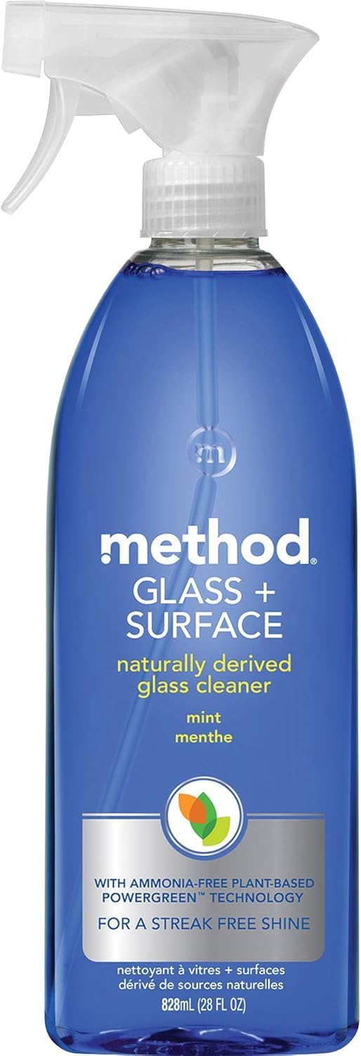 Method Glass Cleaner, Mint, 28 Ounces, 1 pack, Packaging May Vary