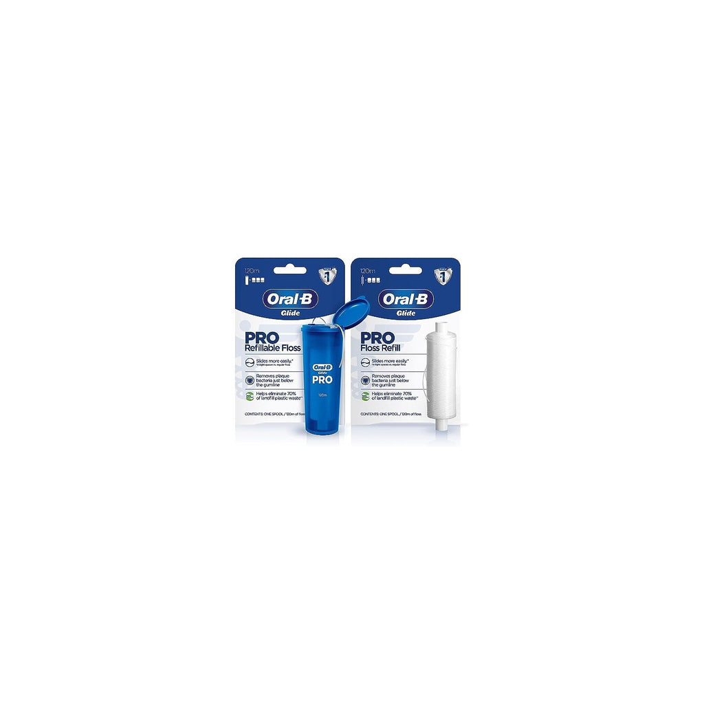 Buy now Oral-B Glide PRO Refillable Dental Floss Starter Kit + Refill, 240m at indiglob india