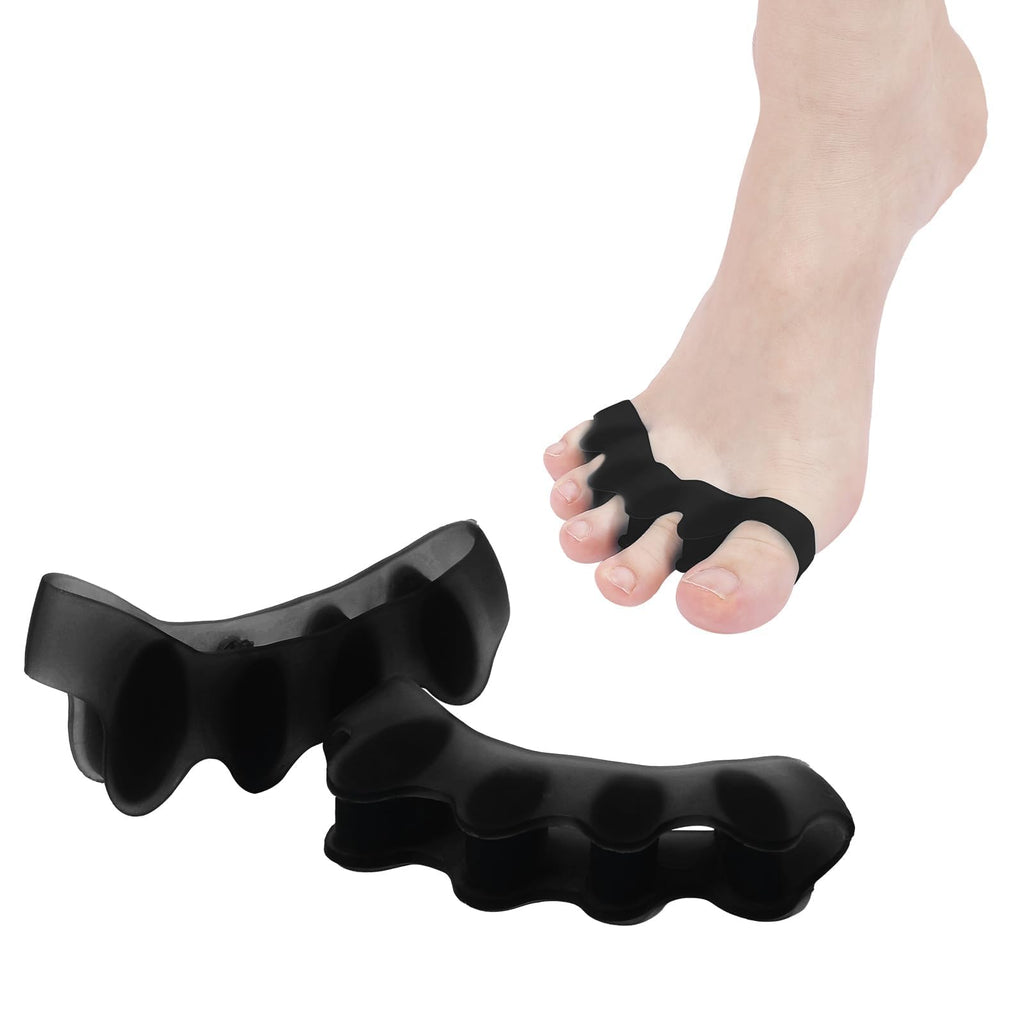 KTSAY Toe Spacers for Women & Men - Silicone Toe Separators for Bunion Relief, Hammer Toe, Plantar Fasciitis & Pedicures (2, Beige)