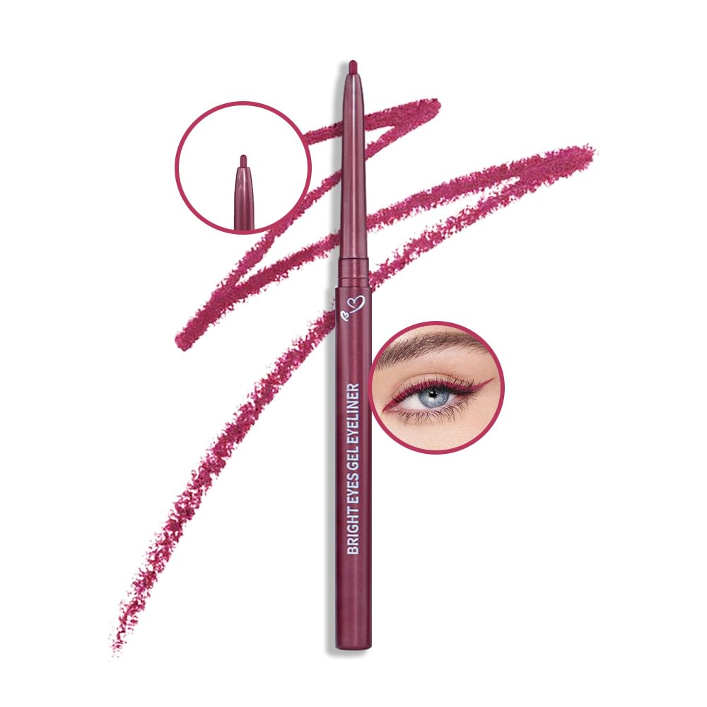 Kaely 2Pcs Gel Eyeliner Pencil, Natural Black Eyeliner Cream, Liquid Eye Liner Pencils for Older Women Waterproof, Smoky Eyeshadow Palette Goth Halloween Makeup Kit, delineador de ojos contra el agua