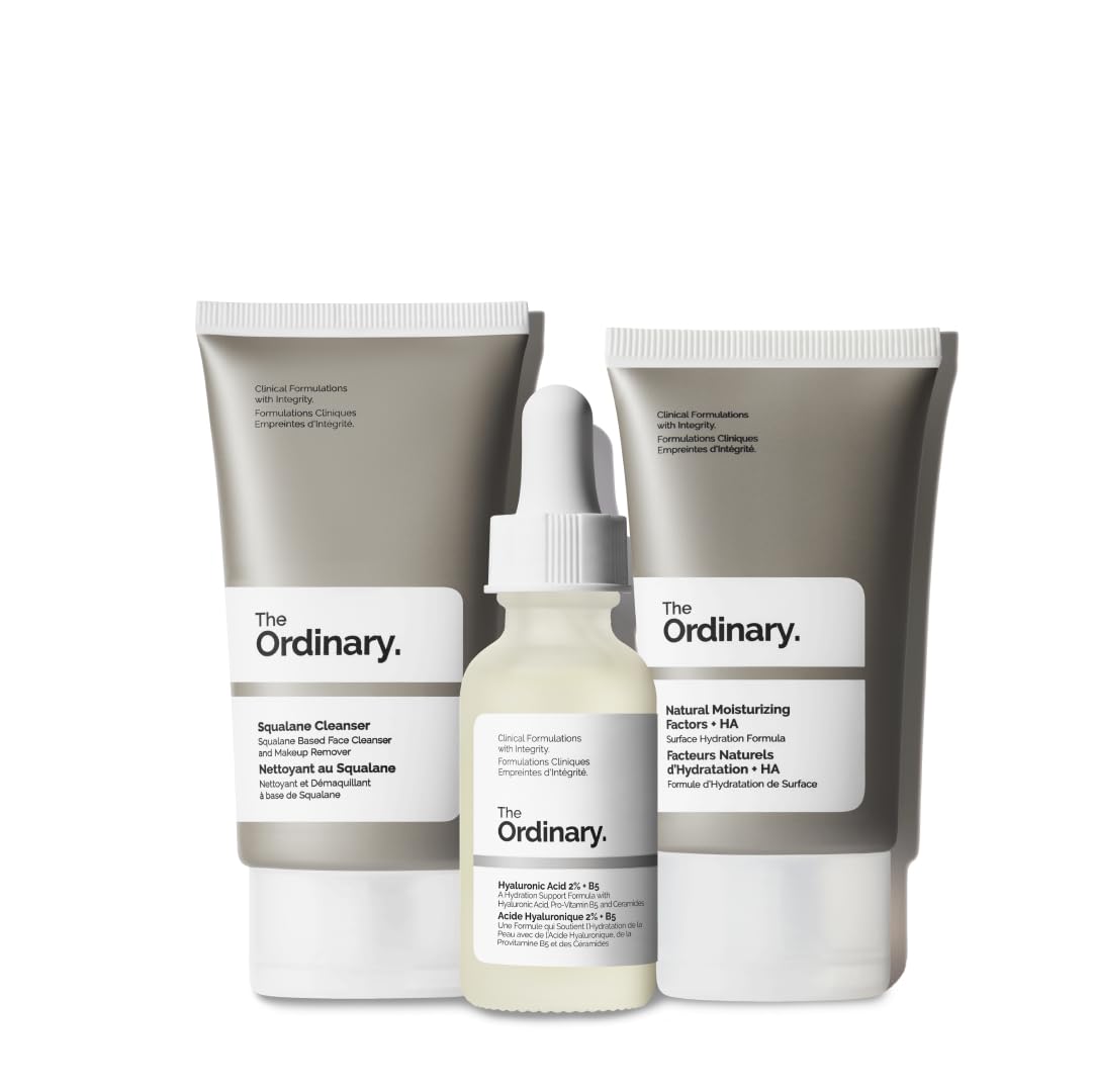Buy now The Ordinary The Daily Set, Daily Skincare Routine with Squalane Cleanser, Hyaluronic Acid 2% + B5, and Natural Moisturizing Factors + HA | Skin Care Set at indiglob india