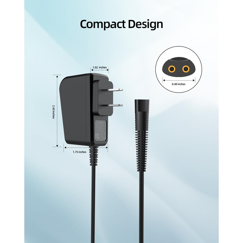 Charger Cord Fit for Braun Shaver Series 7 9 3 5 1 9290cc 9095cc 3040s 310s 340S S3 S9 S7 S5 Pro, Power Replacement for Braun Electric Razor Adapter