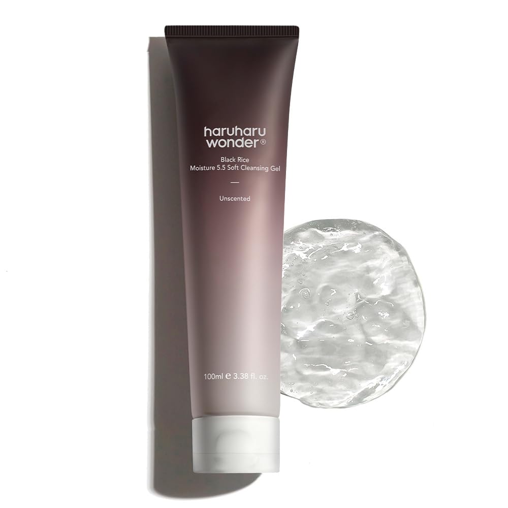 Buy now HARUHARU wonder Black Rice Moisture 5.5 Soft Cleansing Gel, Gentle Daily Cleanser, Low 5.5pH, Moisture Balance, Soap Free, For Sensitive Skin, Vegan, Cruelty-Free, 3.4 fl.oz at indiglob india