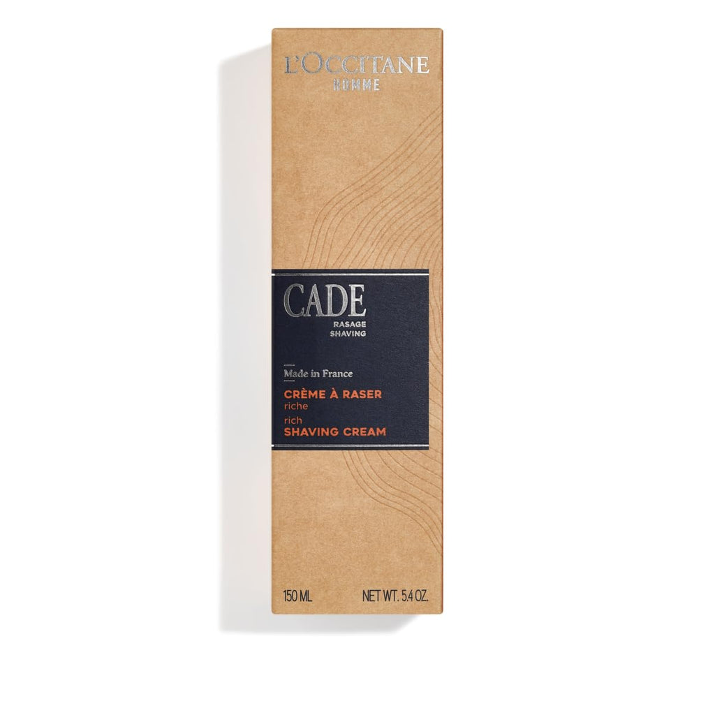 L'Occitane Cade Shea Butter Shaving Cream, Rich Creamy Foam, Smooth Shave