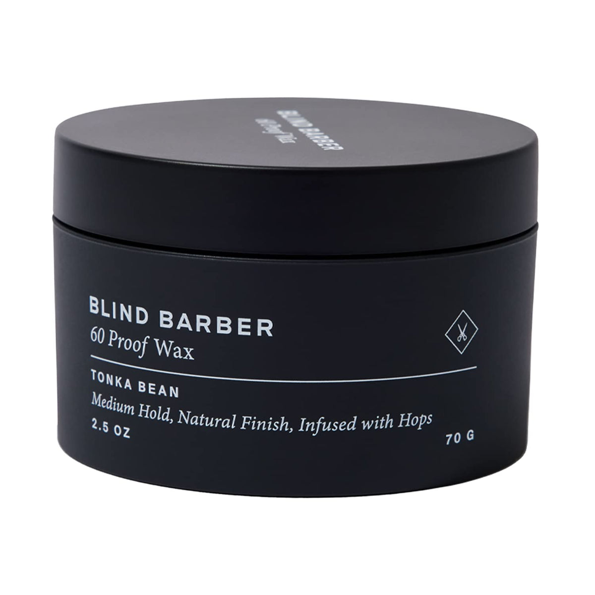 Blind Barber 60 Proof Hair Wax for Men - Water-Based Wax for Hair Styling - Medium, Workable Hold & Shine - Made with Volumizing Hops Extract - Cruelty-Free - Tonka Bean Scent (2.5 Oz)
