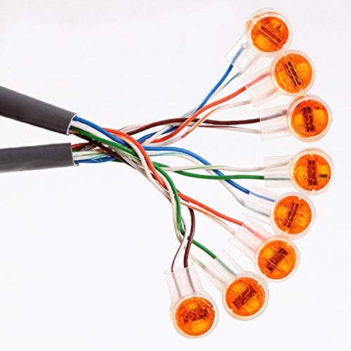 Buy now 200 Pack UY Wire Connector Uvital Waterproof Clear Button Telephone Wire Connectors UY Butt Splice Connector Network Cable Terminals K1 (K1) at indiglob india