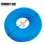 2 Pack Donut Pillow, Inflatable Donut Cushion for Tailbone Pain,Hemorrhoid Seat Cushion, Round Wheelchairs Seat Cushion for Home, Car or Office Chair (15" Dark Blue & Light Blue)