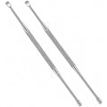 2 Pack - Stainless Steel Ear Spoon Portable Double-Ended Ear Pick Ear Wax Removal Tools Cleaning Ear Cleaner Spoon Spiral Ear Clean Tool