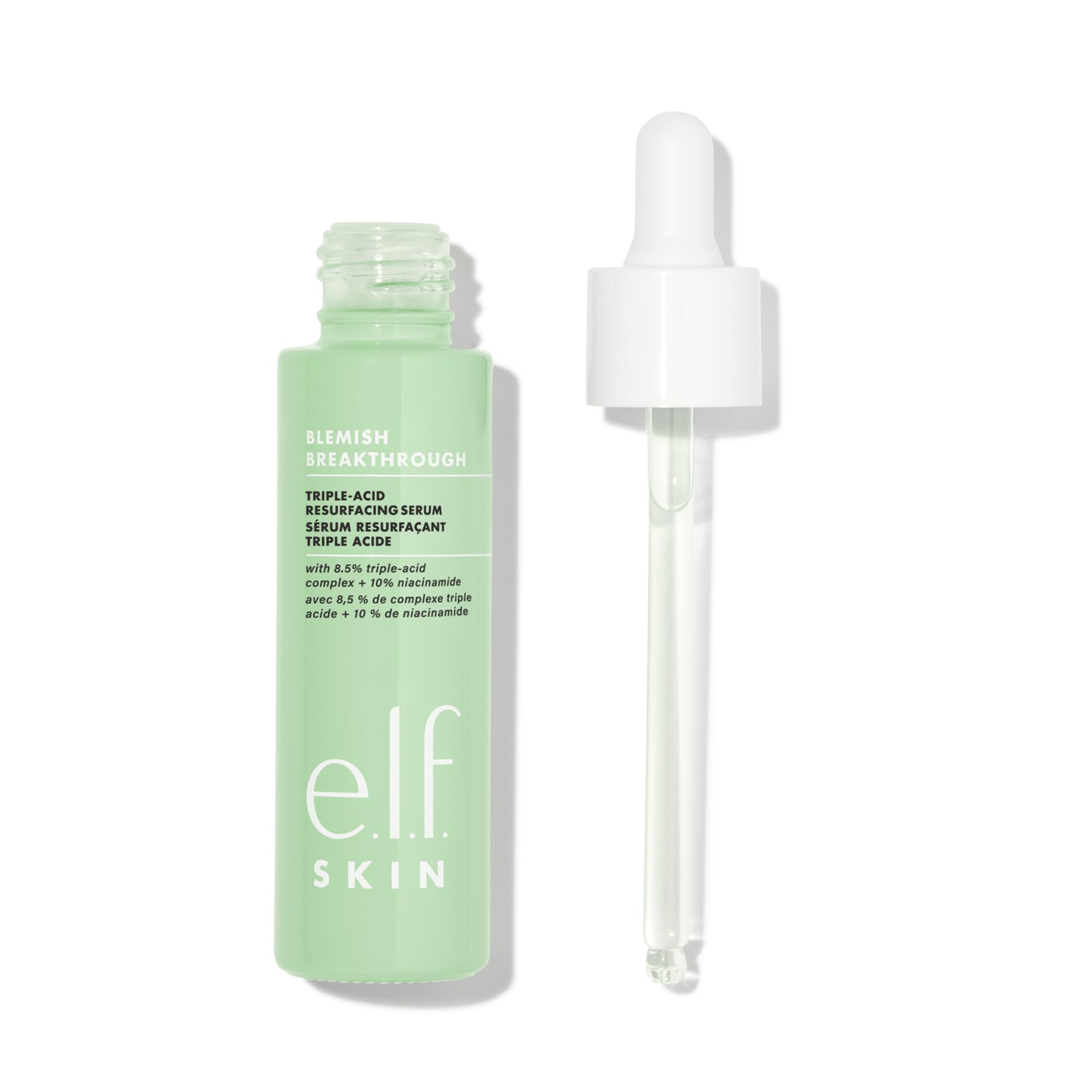 Buy now e.l.f. SKIN Blemish Breakthrough Triple-Acid Resurfacing Serum, Hydrating Night Serum For Fighting Blemishes, Helps Improve Skin Tone & Texture at indiglob india