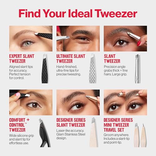 Buy now Revlon Ultimate Slant Tweezer, Hand-Finished Ultra-Fine Tips for Precise Hair Removal, Perfect for Tweezing The Tiniest Hairs, Made With Stainless Steel, 1 count at indiglob india